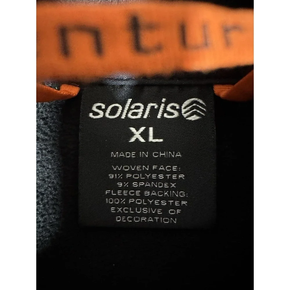 Solaris Vest Mens XL Black Softshell Full Zip Pockets Hiking Outdoor Windbreaker